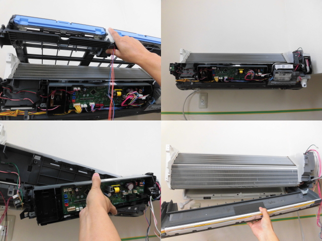 三菱エアコン分解クリーニング