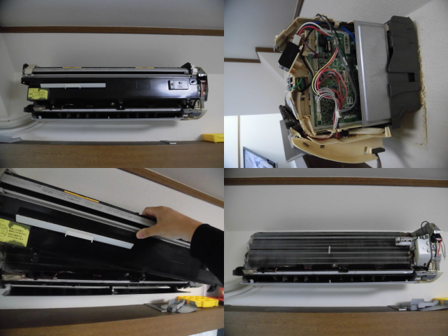 日立エアコン分解クリーニング