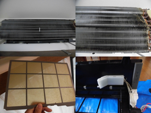 日立エアコン分解クリーニング