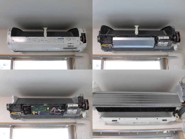 三菱エアコン分解クリーニング
