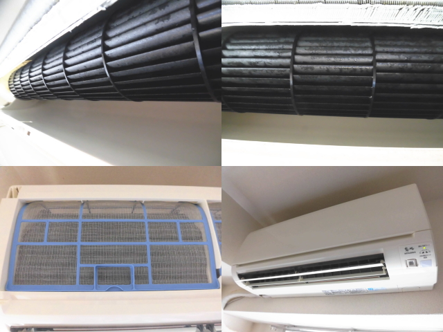 三菱エアコン分解クリーニング