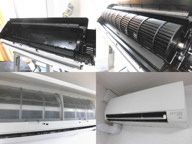 富士通エアコンAS-A226Hクリーニング
